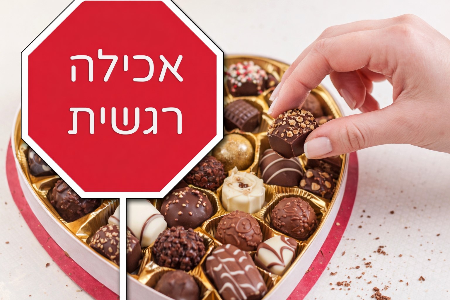 איך לעצור אכילה רגשית בזמן אמת